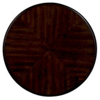 Table d'appoint ronde avec étagère inférieure et pieds galbés