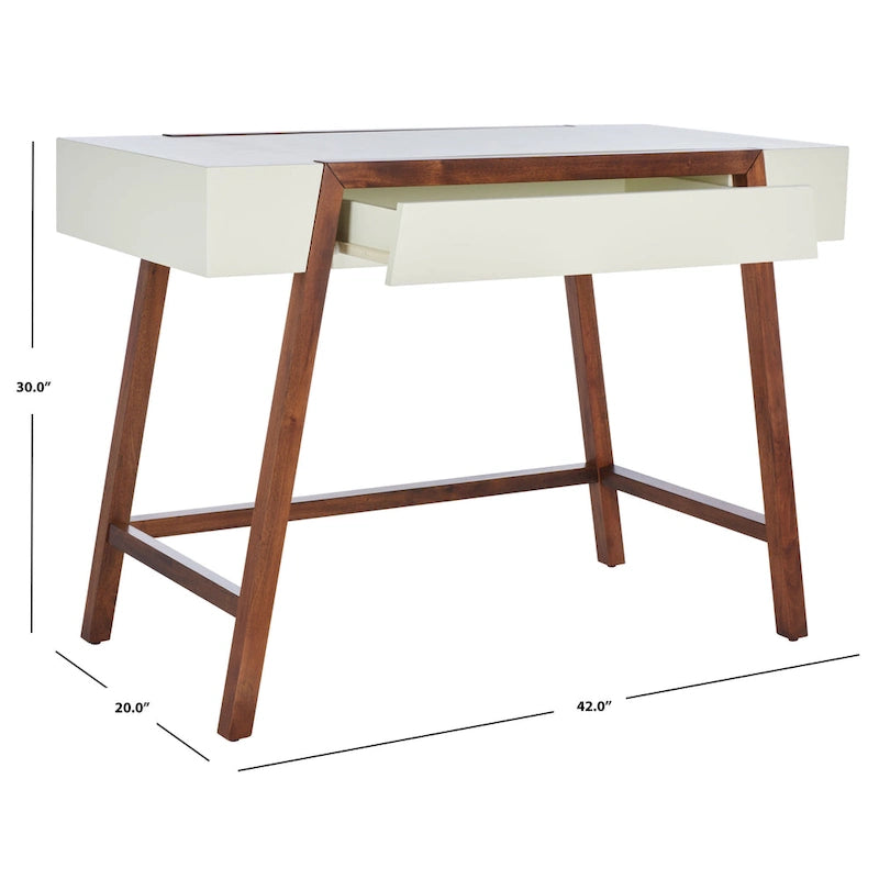 Bureau de style Mid-Century avec cadre en noyer