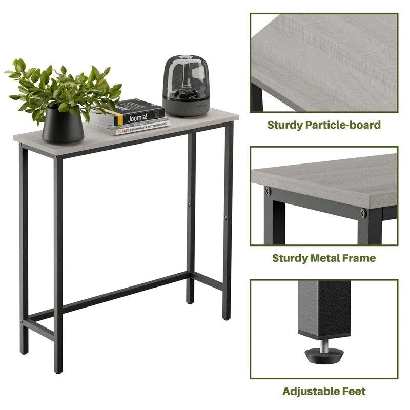 Console étroite – Table d'entrée mince pour couloir, chambre, salon ou vestibule