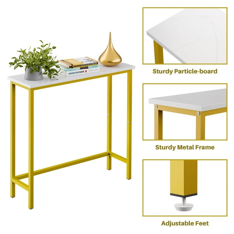 Console étroite – Table d'entrée mince pour couloir, chambre, salon ou vestibule
