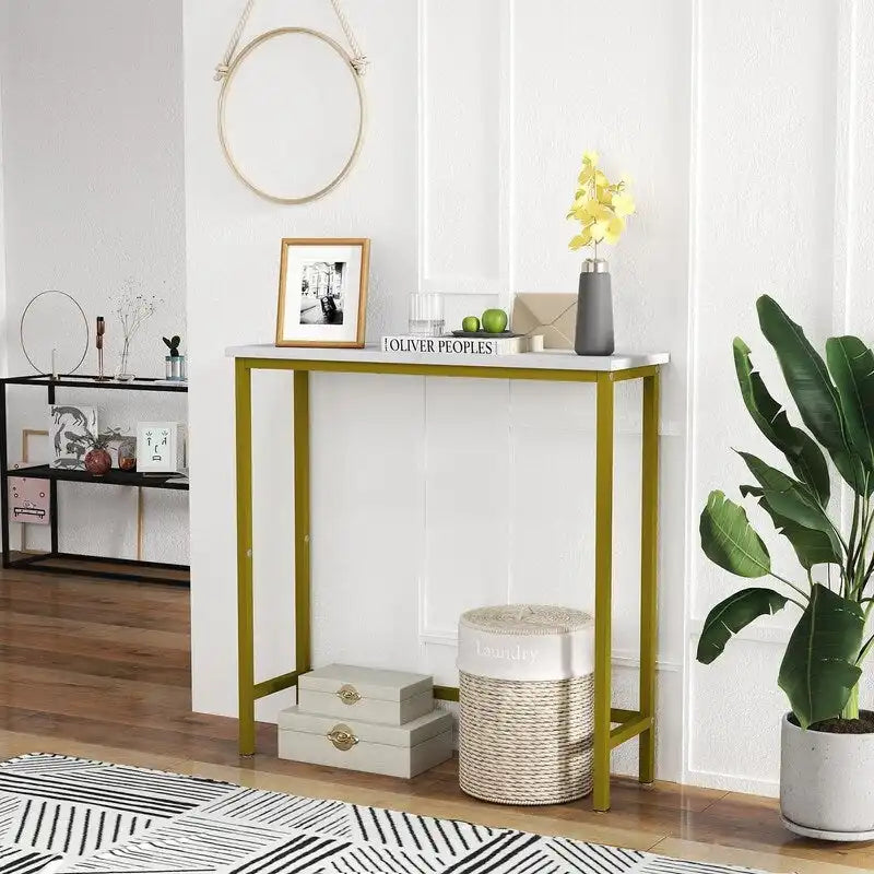 Console étroite – Table d'entrée mince pour couloir, chambre, salon ou vestibule