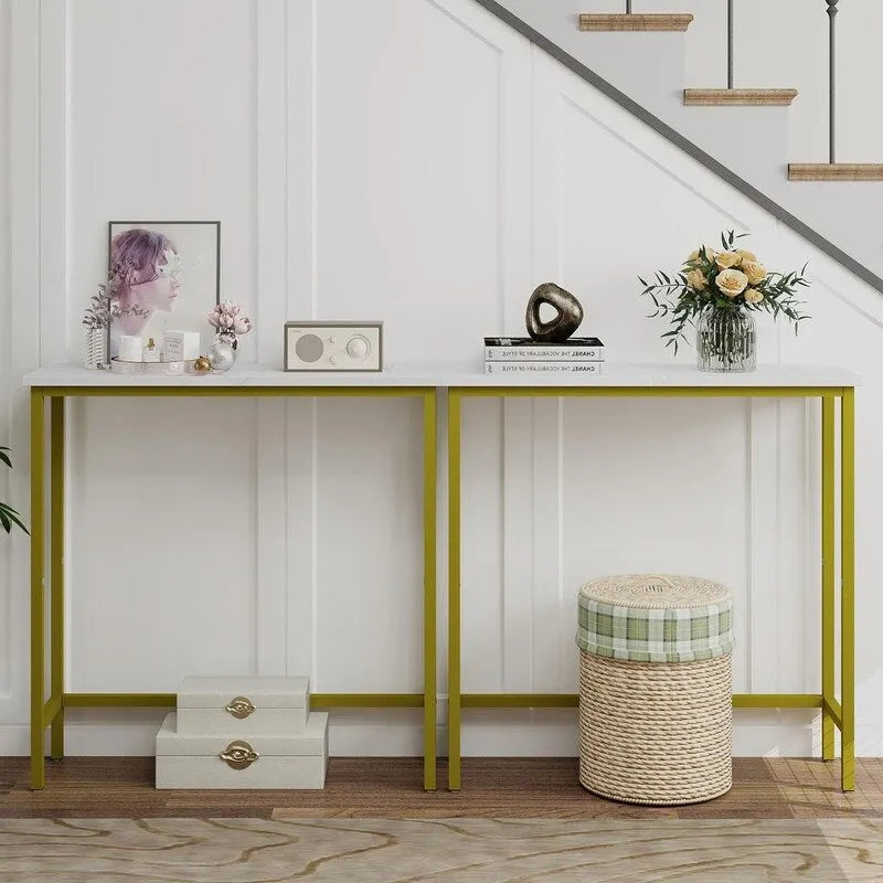 Console étroite – Table d'entrée mince pour couloir, chambre, salon ou vestibule