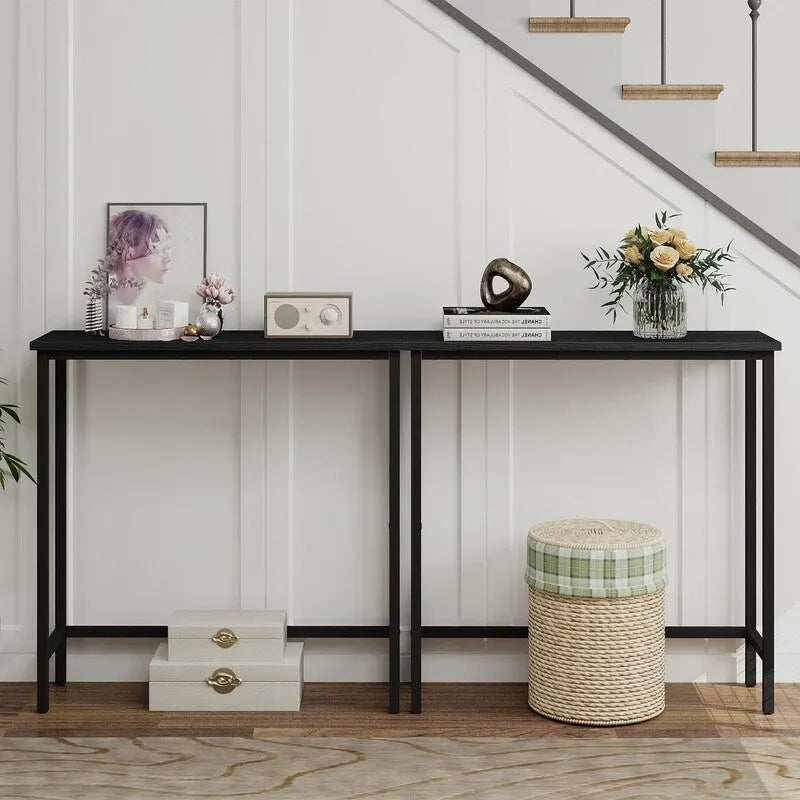 Console étroite – Table d'entrée mince pour couloir, chambre, salon ou vestibule