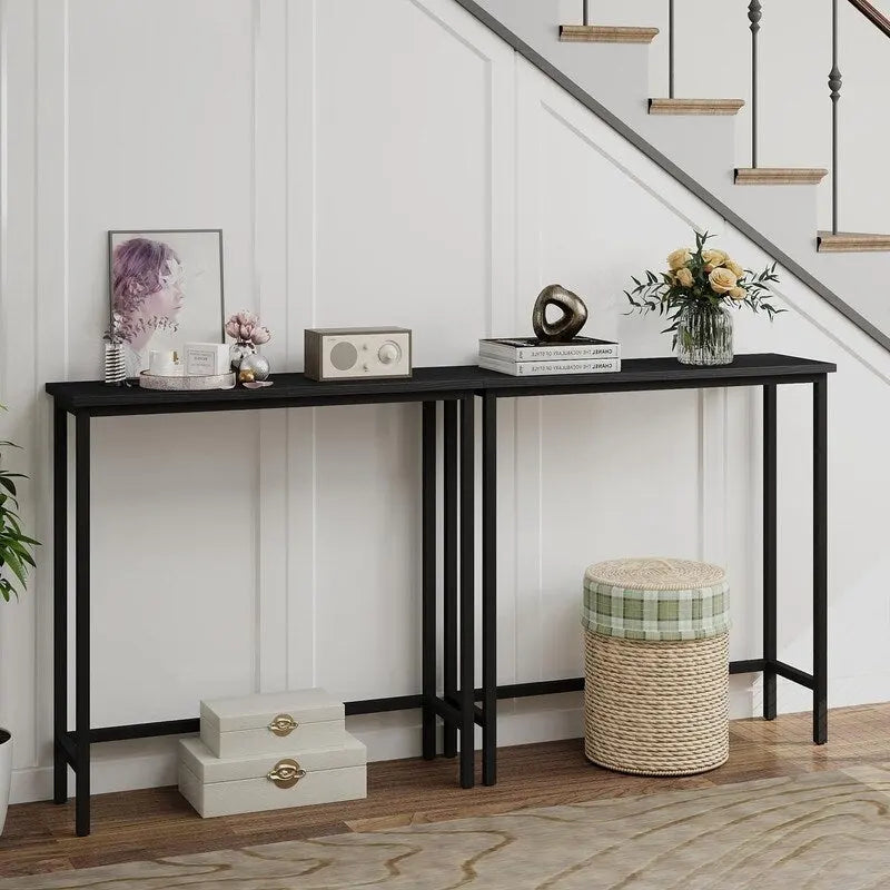 Console étroite – Table d'entrée mince pour couloir, chambre, salon ou vestibule