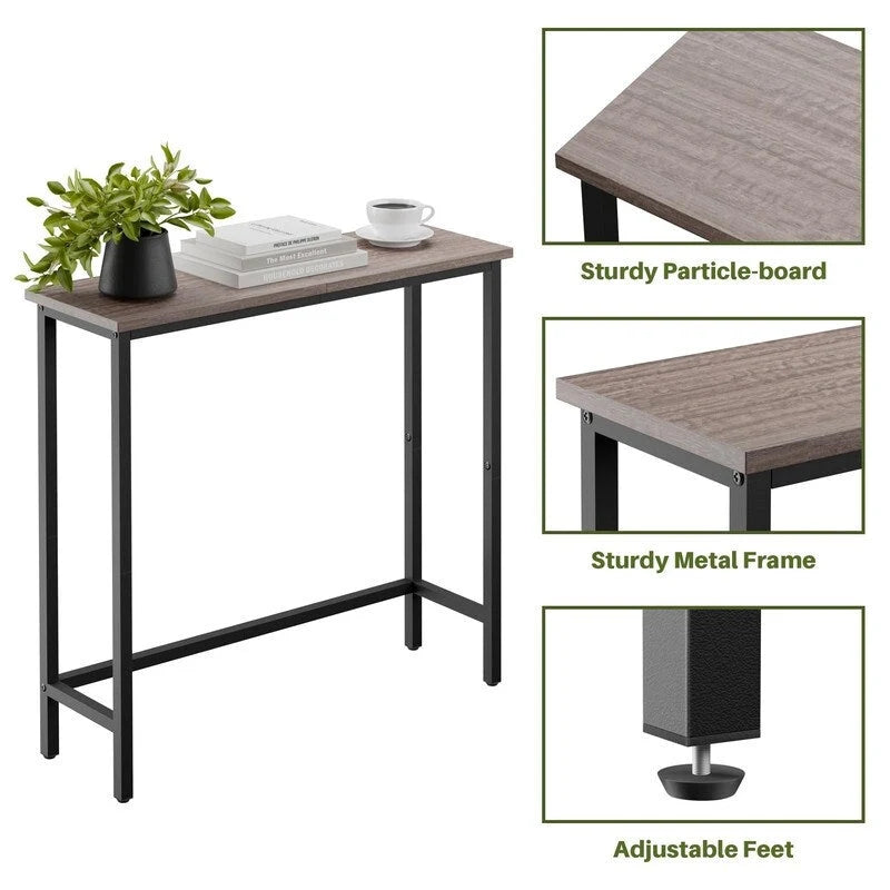 Console étroite – Table d'entrée mince pour couloir, chambre, salon ou vestibule