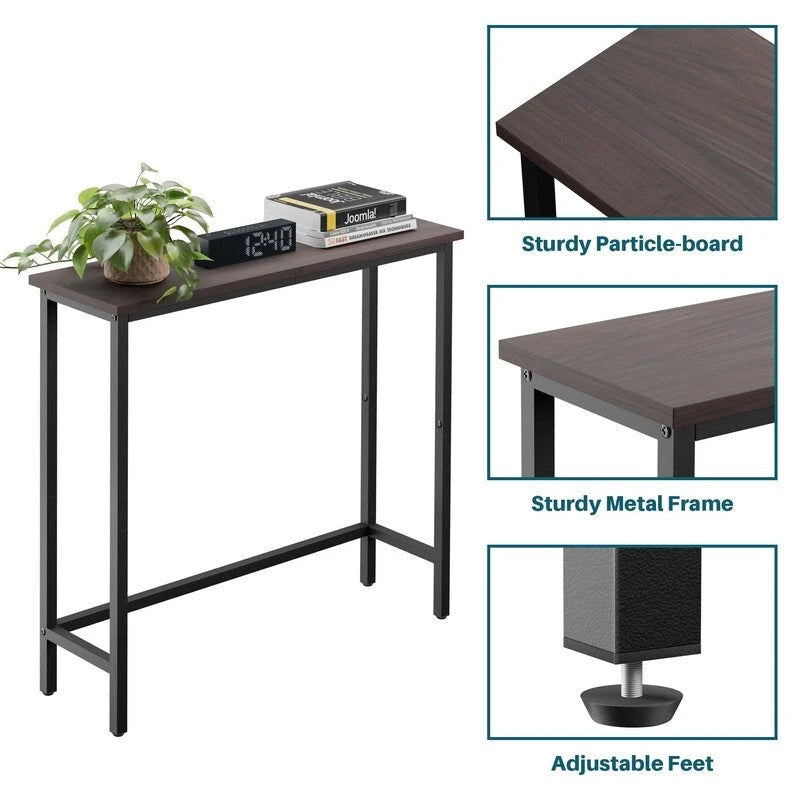 Console étroite – Table d'entrée mince pour couloir, chambre, salon ou vestibule