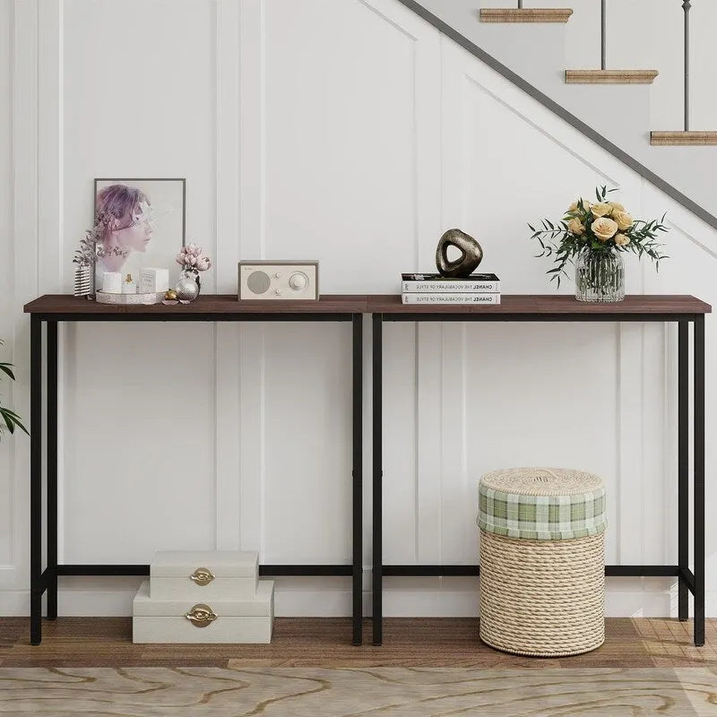 Console étroite – Table d'entrée mince pour couloir, chambre, salon ou vestibule
