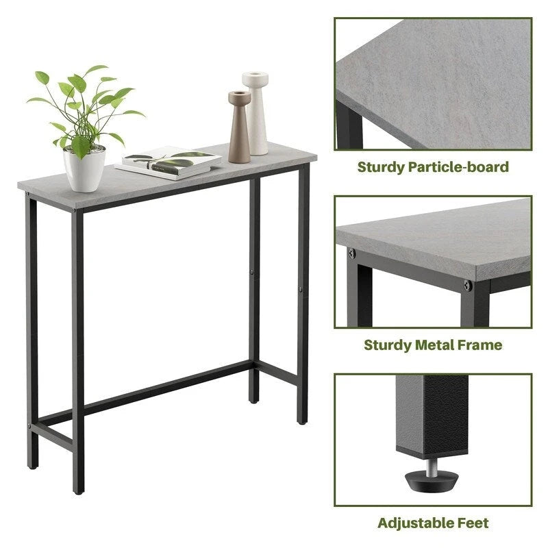 Console étroite – Table d'entrée mince pour couloir, chambre, salon ou vestibule