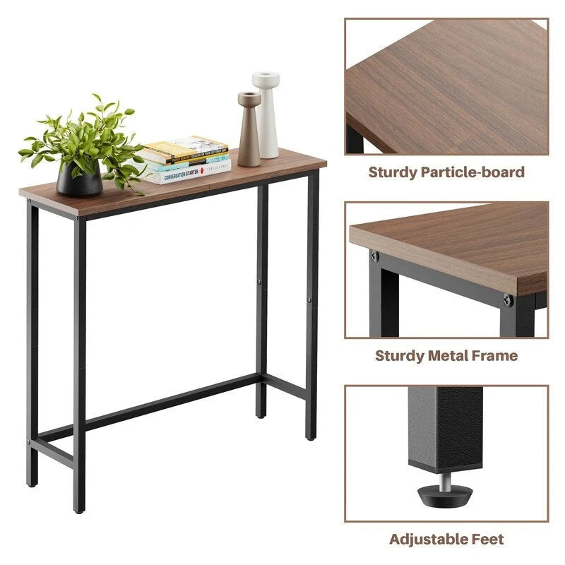 Console étroite – Table d'entrée mince pour couloir, chambre, salon ou vestibule