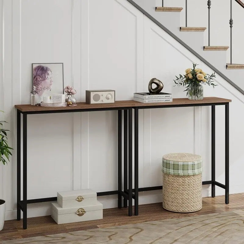 Console étroite – Table d'entrée mince pour couloir, chambre, salon ou vestibule