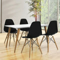 Lot de 2 chaises de salle à manger modernes avec pieds en bois