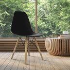 Lot de 2 chaises de salle à manger modernes avec pieds en bois