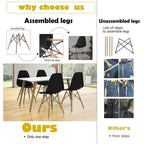 Lot de 2 chaises de salle à manger modernes avec pieds en bois