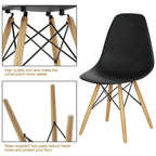Lot de 2 chaises de salle à manger modernes avec pieds en bois