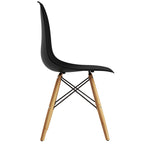 Lot de 2 chaises de salle à manger modernes avec pieds en bois