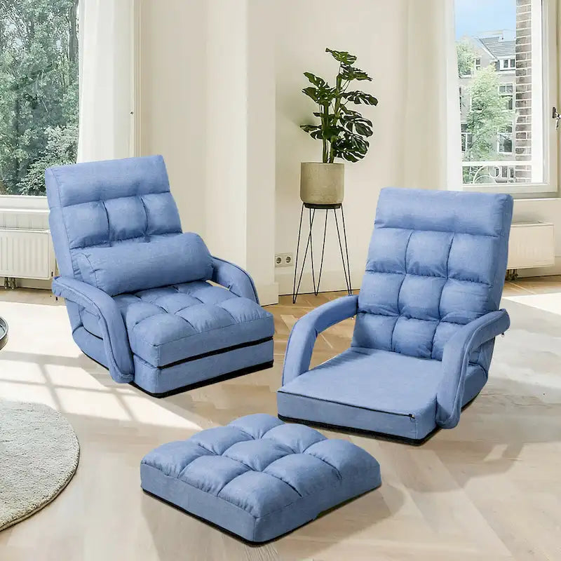 Fauteuil de sol pliant avec accoudoirs