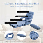 Fauteuil de sol pliant avec accoudoirs