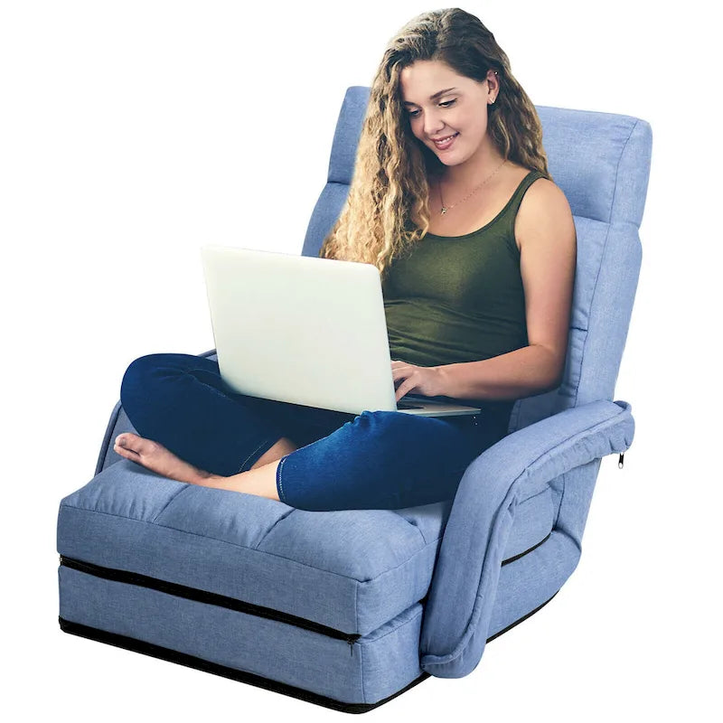 Fauteuil de sol pliant avec accoudoirs