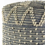 Pouf Ottoman géométrique bleu
