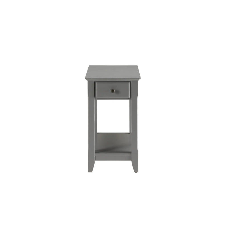 Table d'appoint en bois de 23 pouces avec tiroir et étagère – 13L x 22l x 23H