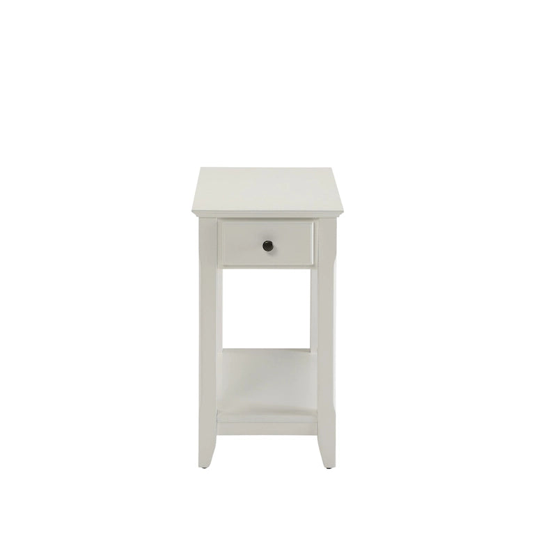 Table d'appoint en bois de 23 pouces avec tiroir et étagère – 13L x 22l x 23H