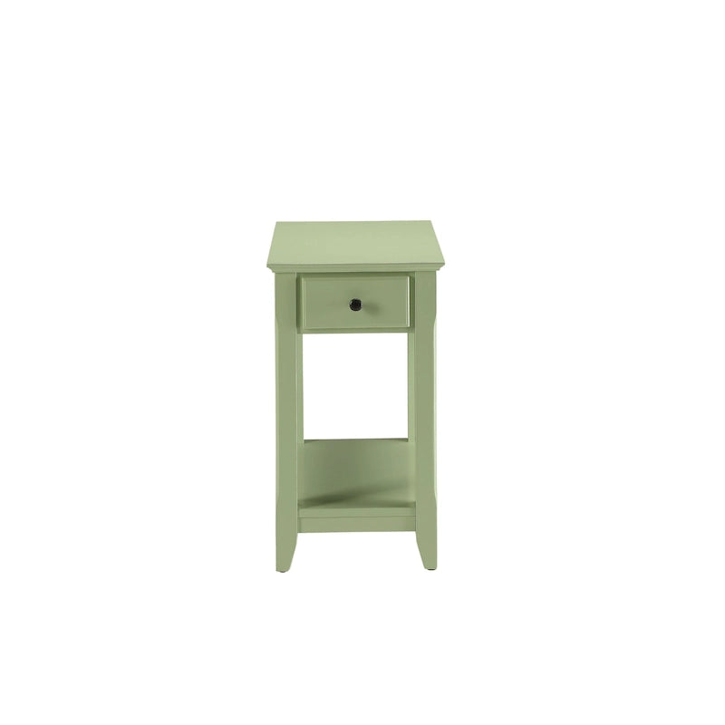 Table d'appoint en bois de 23 pouces avec tiroir et étagère – 13L x 22l x 23H
