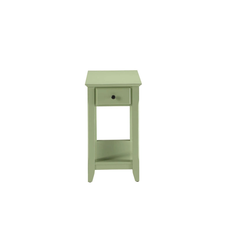Table d'appoint en bois de 23 pouces avec tiroir et étagère – 13L x 22l x 23H