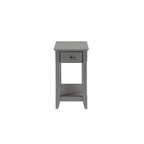 Table d'appoint en bois de 23 pouces avec tiroir et étagère – 13L x 22l x 23H