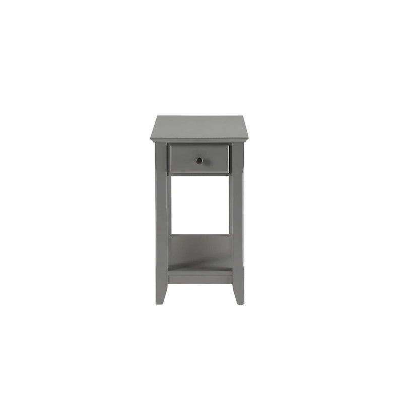 Table d'appoint en bois de 23 pouces avec tiroir et étagère – 13L x 22l x 23H