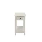 Table d'appoint en bois de 23 pouces avec tiroir et étagère – 13L x 22l x 23H