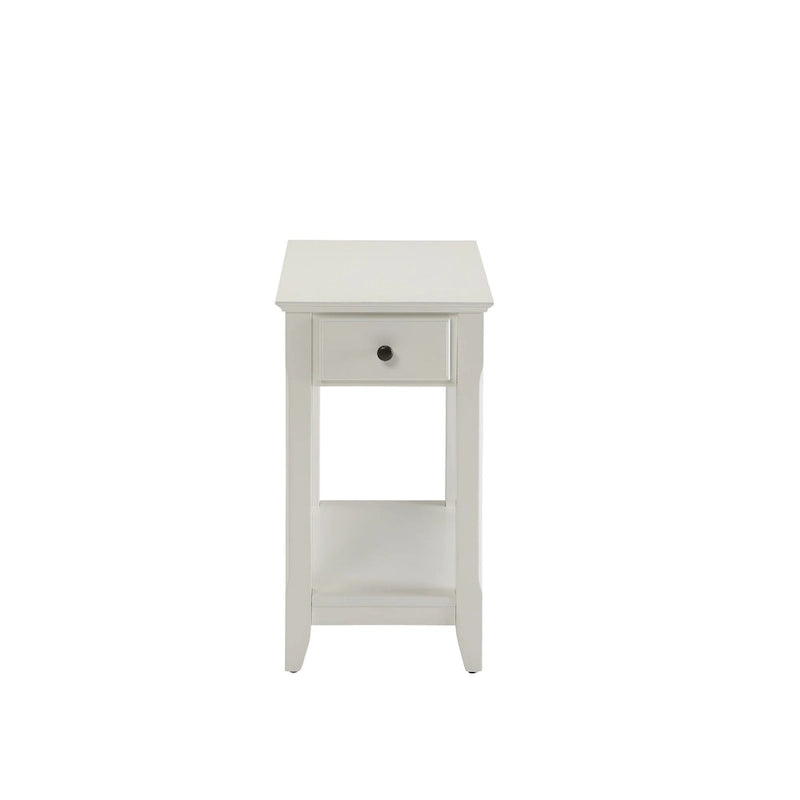 Table d'appoint en bois de 23 pouces avec tiroir et étagère – 13L x 22l x 23H