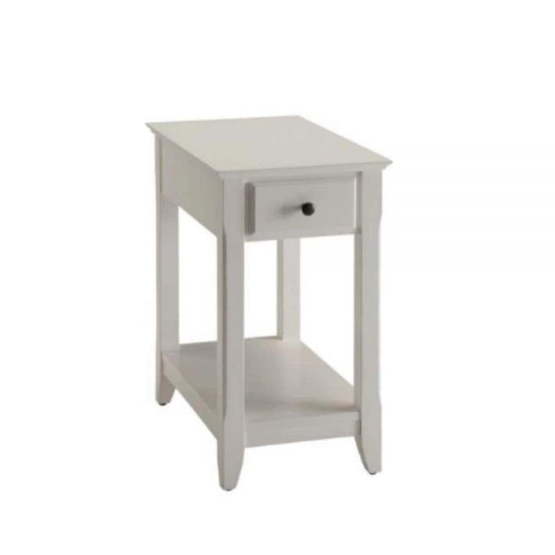 Table d'appoint en bois de 23 pouces avec tiroir et étagère – 13L x 22l x 23H