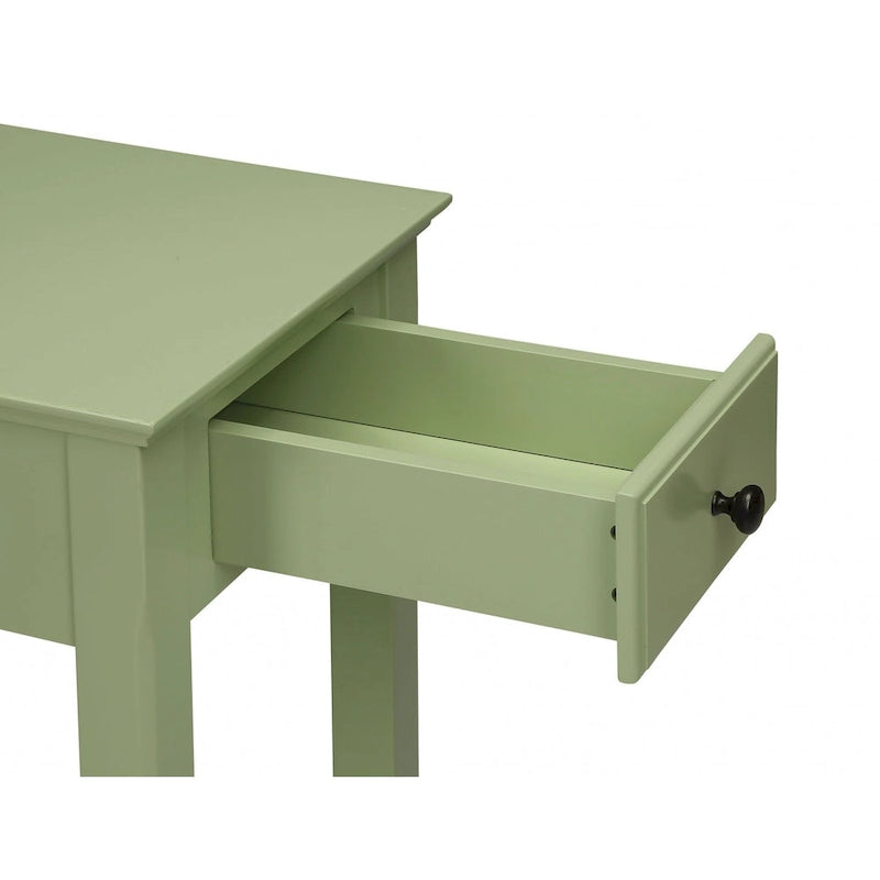 Table d'appoint en bois de 23 pouces avec tiroir et étagère – 13L x 22l x 23H