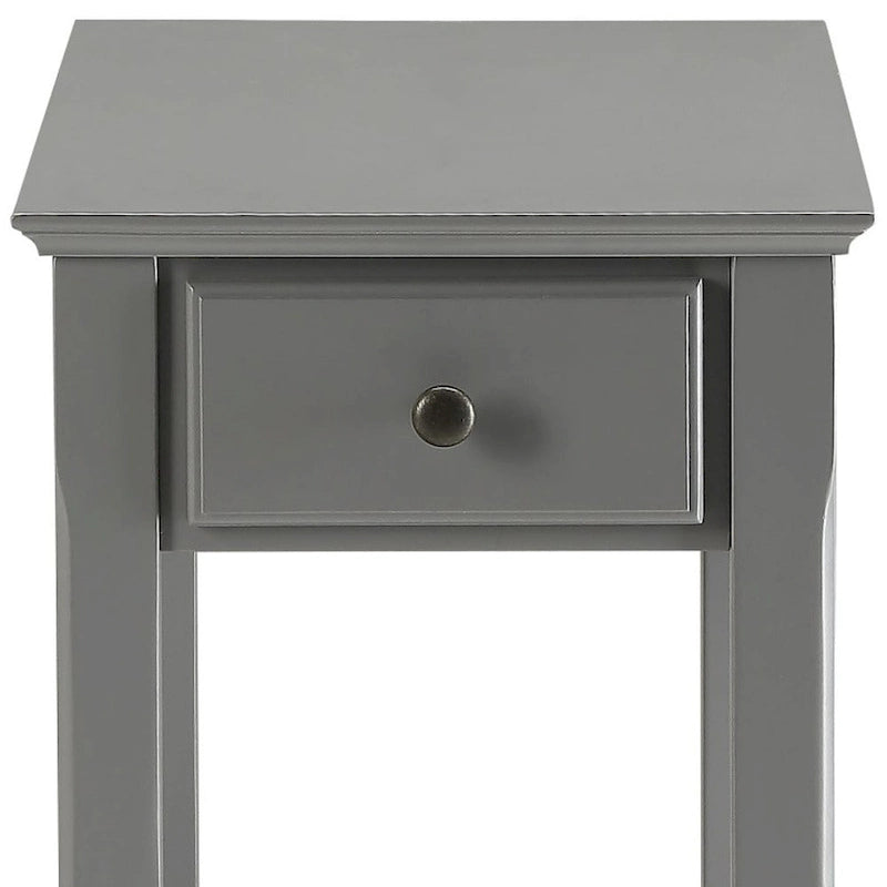 Table d'appoint en bois de 23 pouces avec tiroir et étagère – 13L x 22l x 23H