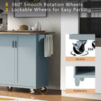 Îlot de cuisine pliable avec rangement et roulettes