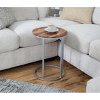 Table d'appoint en bois massif et métal