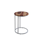 Table d'appoint en bois massif et métal
