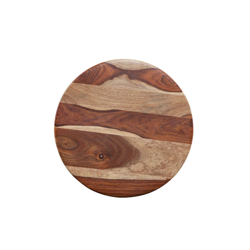 Table d'appoint en bois massif et métal
