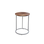 Table d'appoint en bois massif et métal