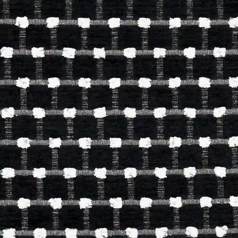 Causeuse en chenille blanche avec coussins décoratifs