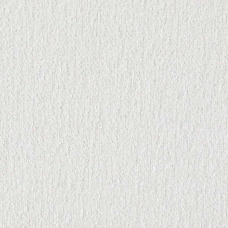 Causeuse en chenille blanche avec coussins décoratifs