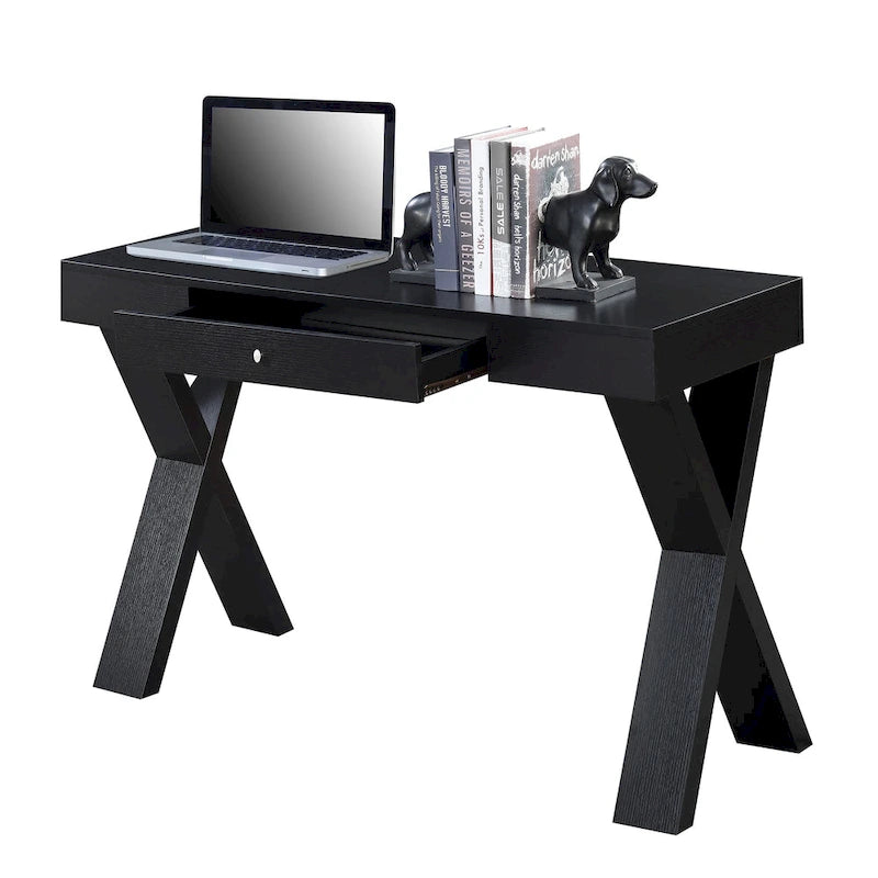 Bureau 1 tiroir avec pieds croisés
