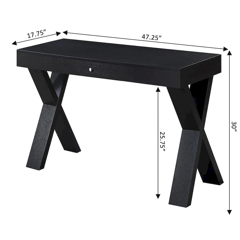 Bureau 1 tiroir avec pieds croisés