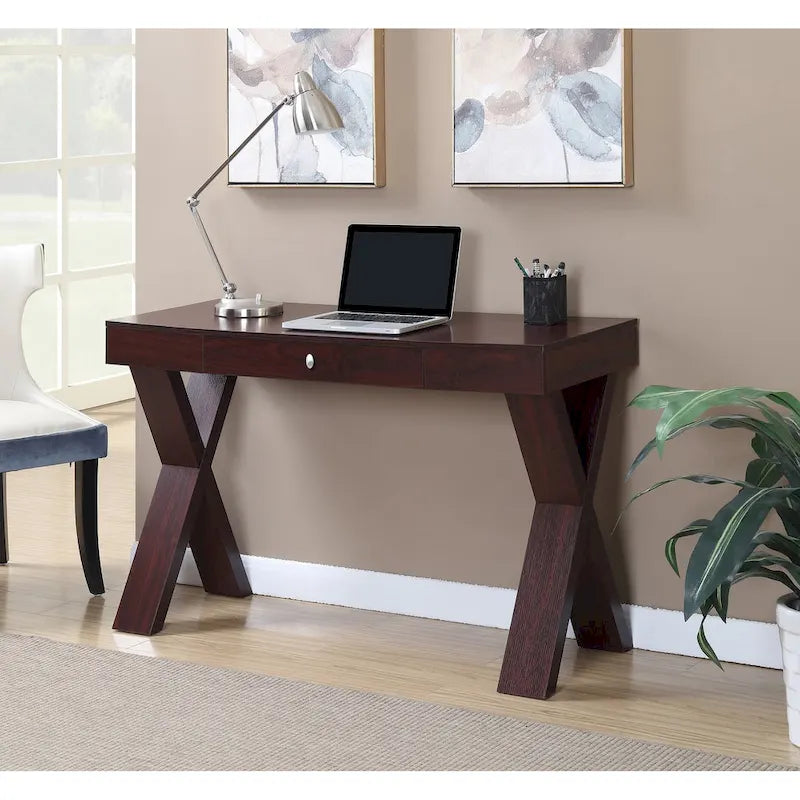 Bureau 1 tiroir avec pieds croisés