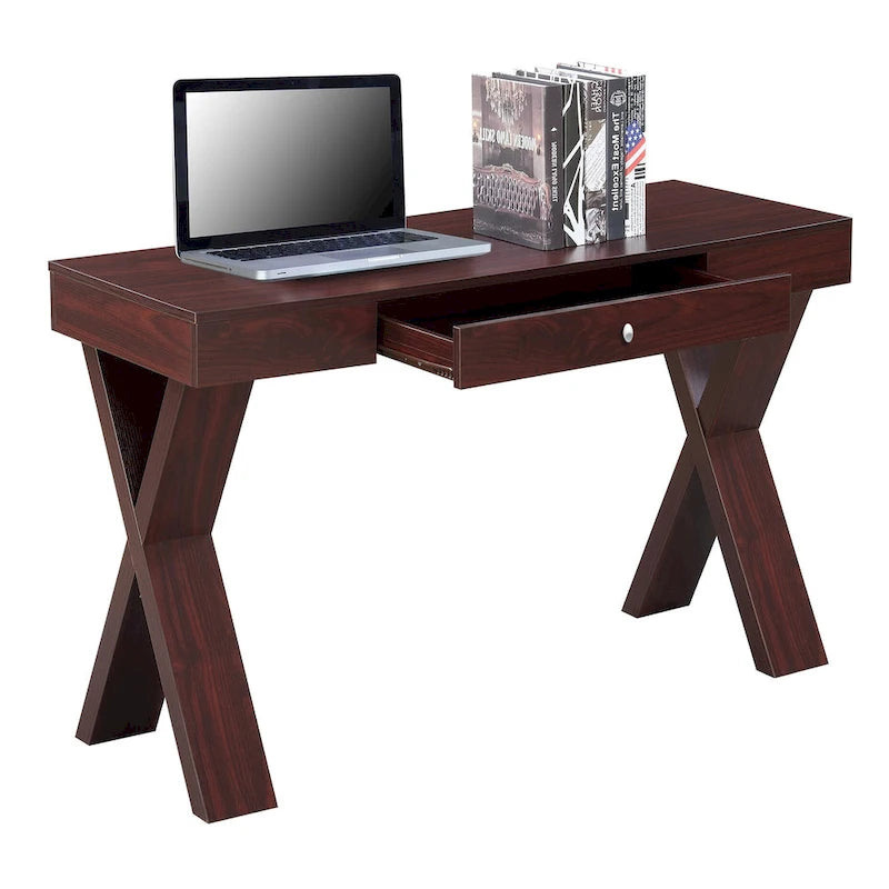 Bureau 1 tiroir avec pieds croisés