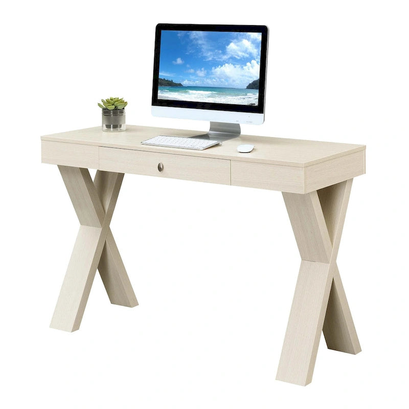Bureau 1 tiroir avec pieds croisés
