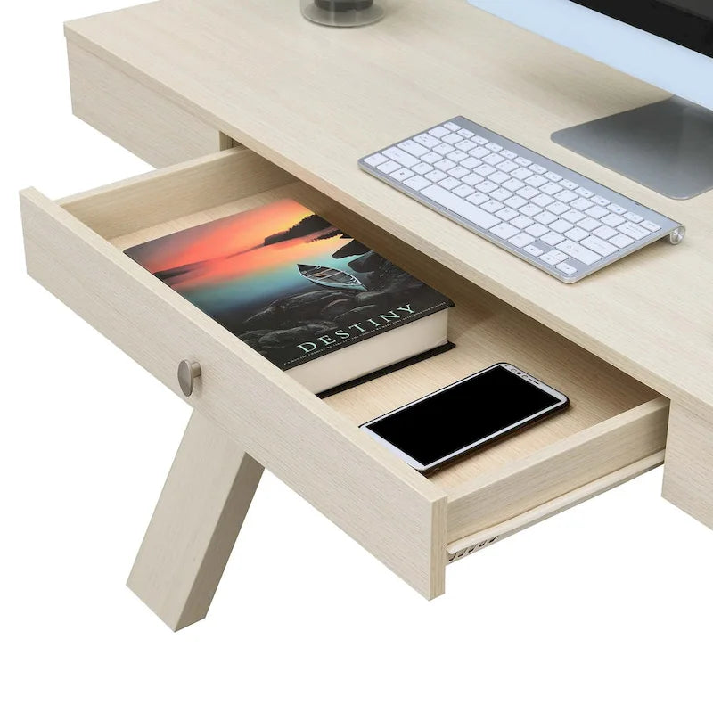 Bureau 1 tiroir avec pieds croisés
