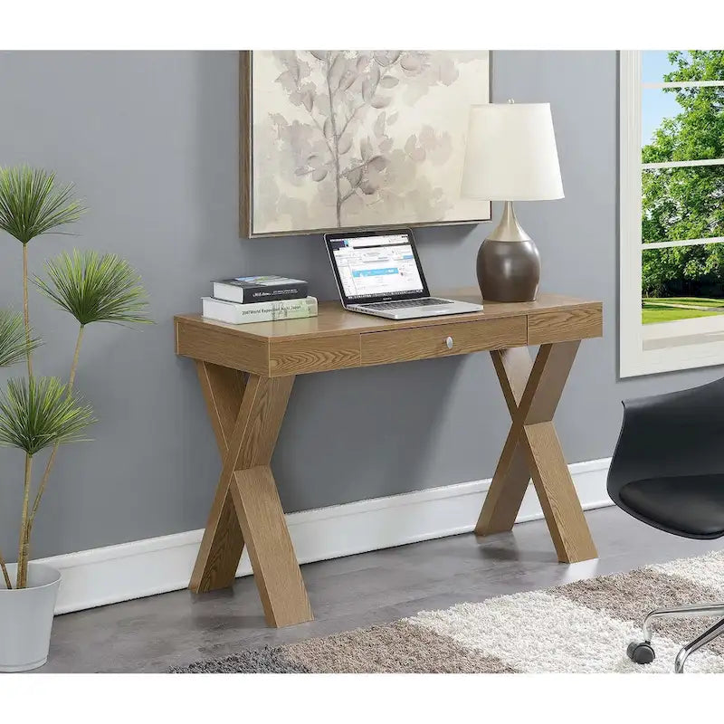 Bureau 1 tiroir avec pieds croisés