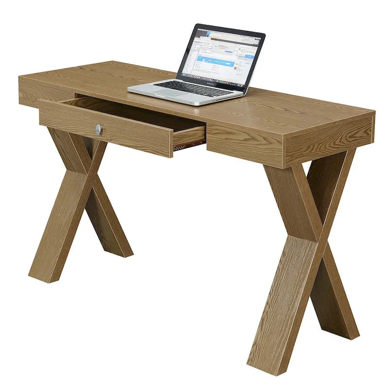 Bureau 1 tiroir avec pieds croisés