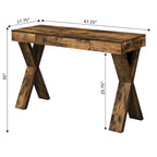 Bureau 1 tiroir avec pieds croisés